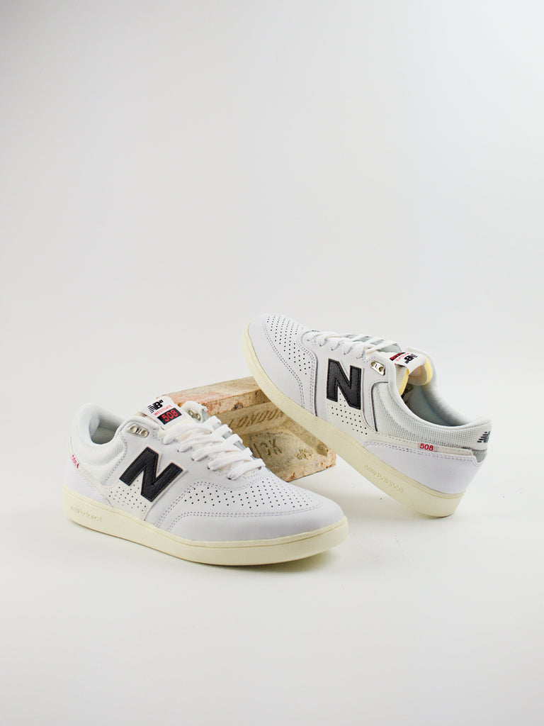 New balance -508 brandon westgate - white / black - pro skate shoe footwear grind supply company uk
