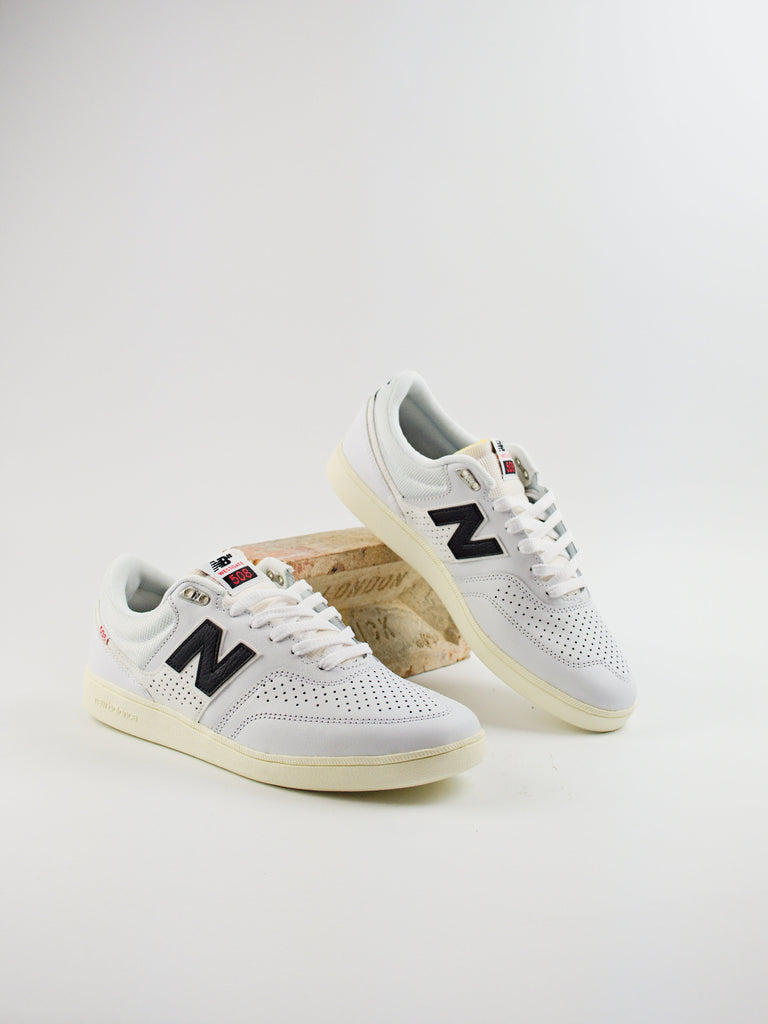 New balance -508 brandon westgate - white / black - pro skate shoe footwear grind supply company uk