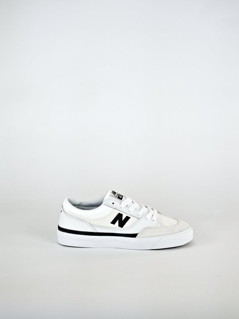 White sneaker with black N logo, New Balance Numeric Frankie Villani Pro Skate Shoe