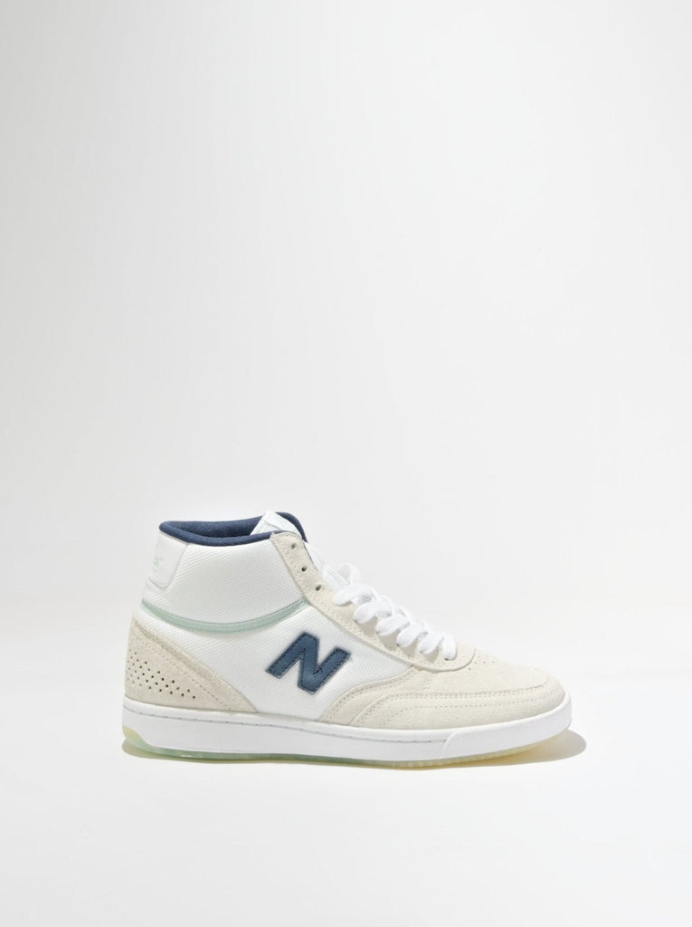 New Balance Numeric - Nm 440 High Skate Shoe Hwt Tom Knox Pro White Navy Teal Footwear Fast Shipping Grind Supply Co Online Skateboard Shop