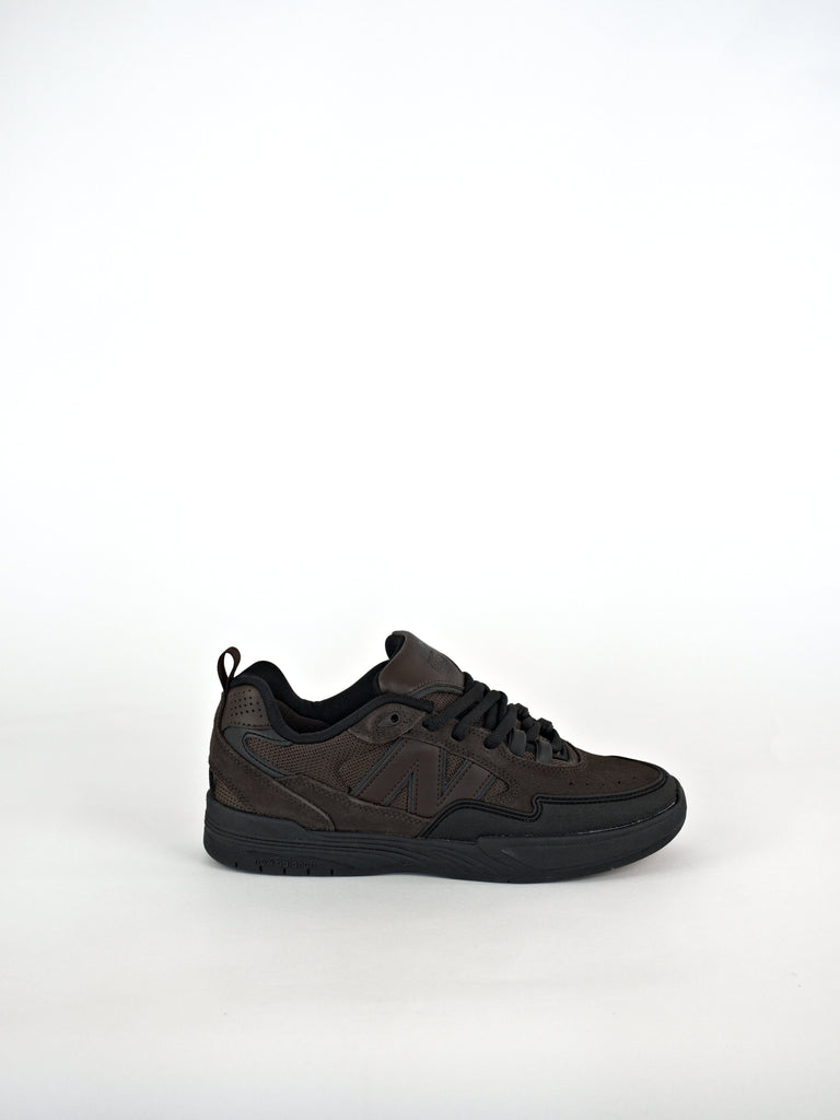 Black athletic sneaker with chunky sole, lace-up design for Tiago Lemos’ Pro Shoe