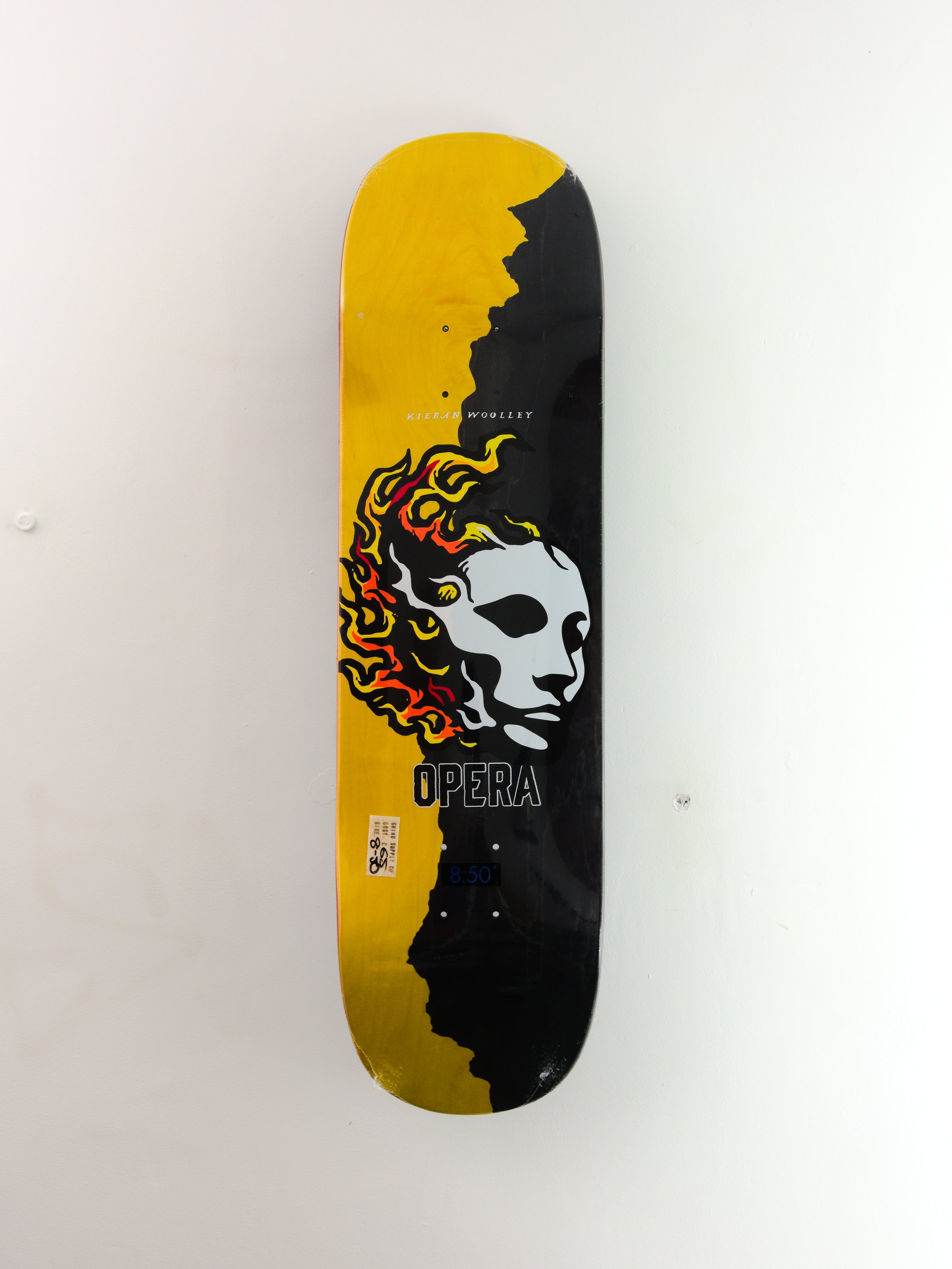 Opera skateboards - ’fire’ kieran woolley pro skateboard deck - 8.50 x 32.00 ex7 resin
