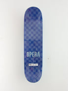 Opera skateboards - ’mask logo’ team skateboard deck - 8.25 x 32.1 metallic blue