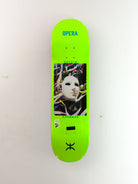 Opera skateboards - ’surreal’ nassim lachhab pro skateboad deck - 8.50 x 32.20 neon yellow