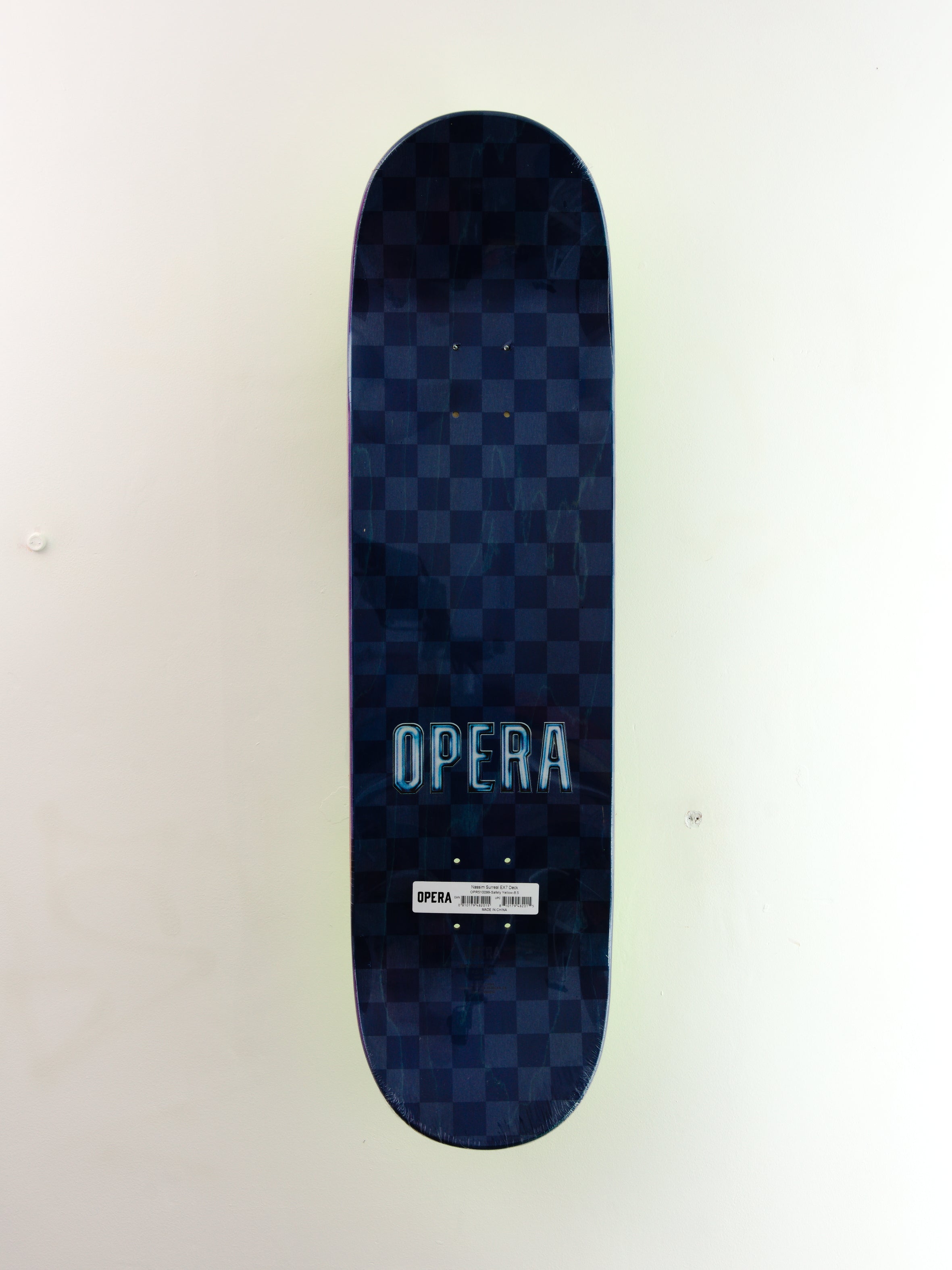 Opera skateboards - ’surreal’ nassim lachhab pro skateboad deck - 8.50 x 32.20 neon yellow