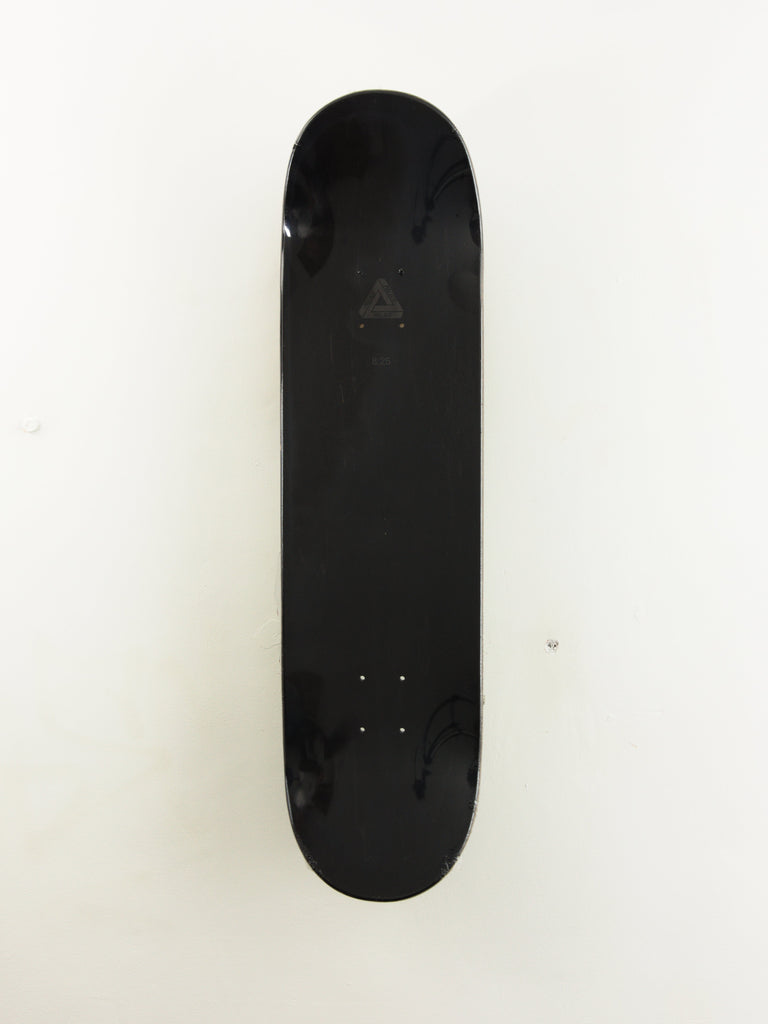 Plain black skateboard deck.