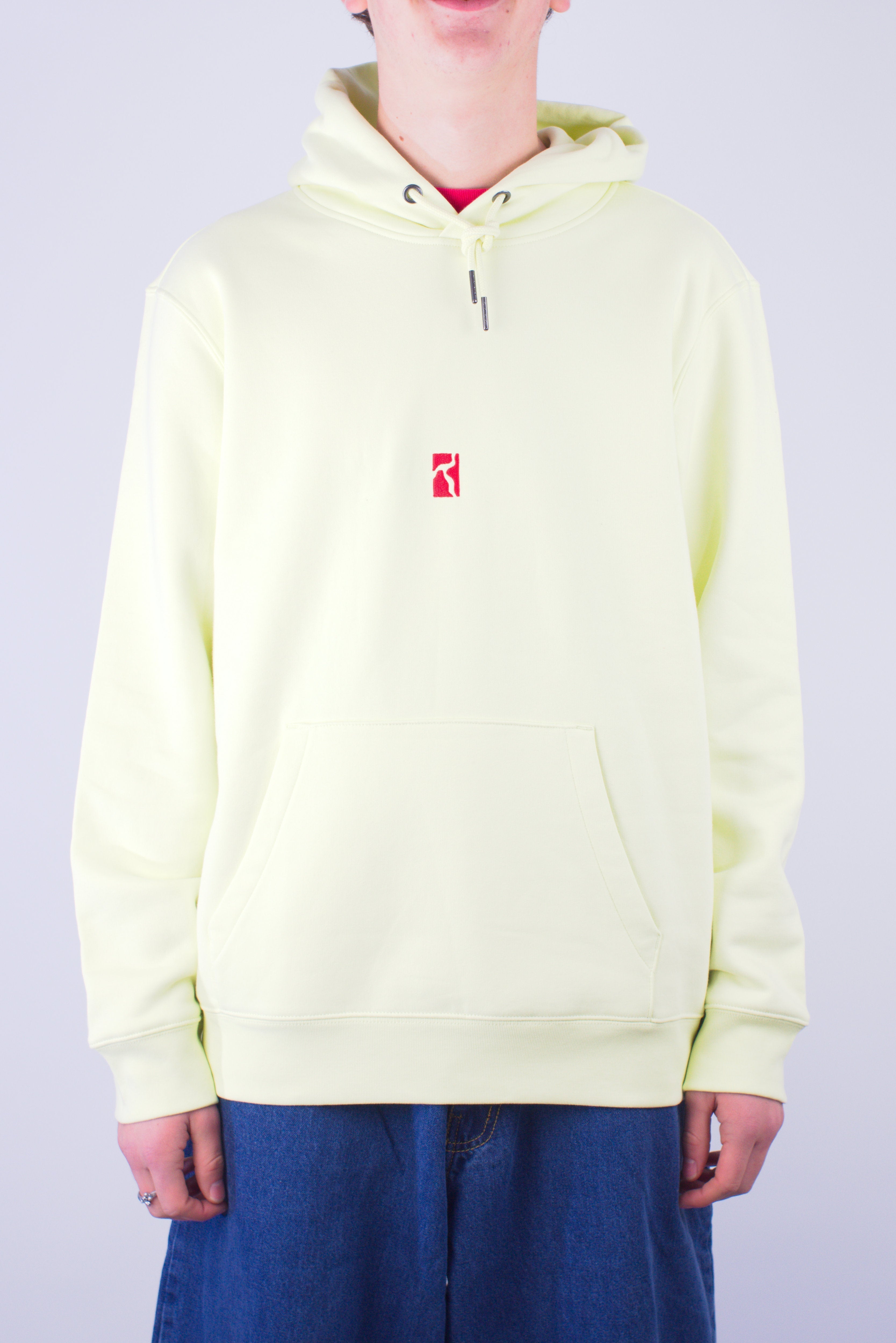 Poetic collective - blaze of noon hoodie - heavyweight organic cotton - lemon yellow pale yellow hoodie