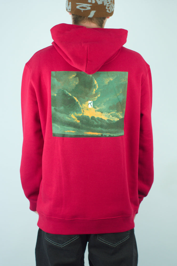 Poetic Collective - Cloud - Heavyweight Organic Cotton Hoodie - Burgundy Fast Shipping - Grind Supply Co - Online Skateboard Shop