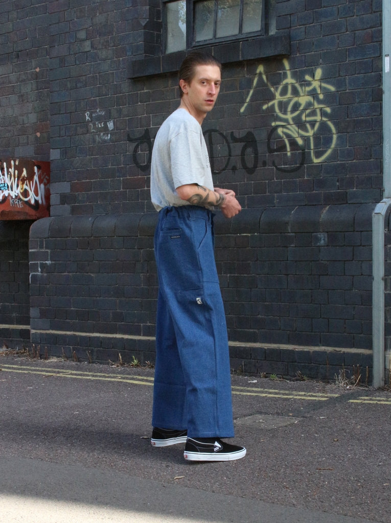 Poetic collective - painter pants - light denim - wide leg - baggy fit jeans grind supply company uk