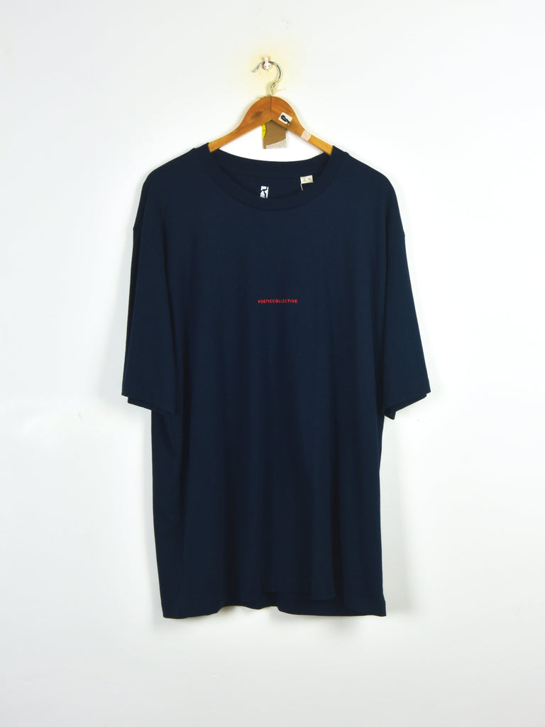 Poetic collective - poem tee - navy blue t shirt grind supply company uk
