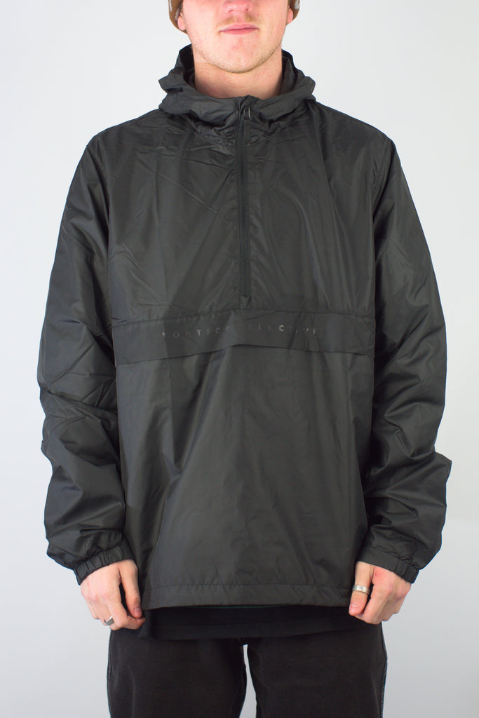 Xl poetic collective - windbreaker - black jackets grind supply company uk