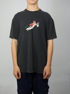 Polar skate co - take away tee shirt - heavyweight silver black cotton