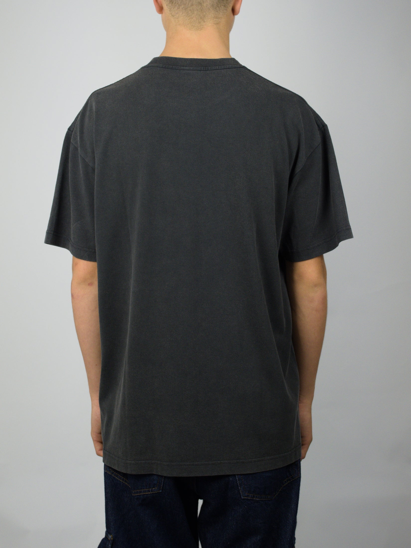 Polar skate co - take away tee shirt - heavyweight silver black cotton