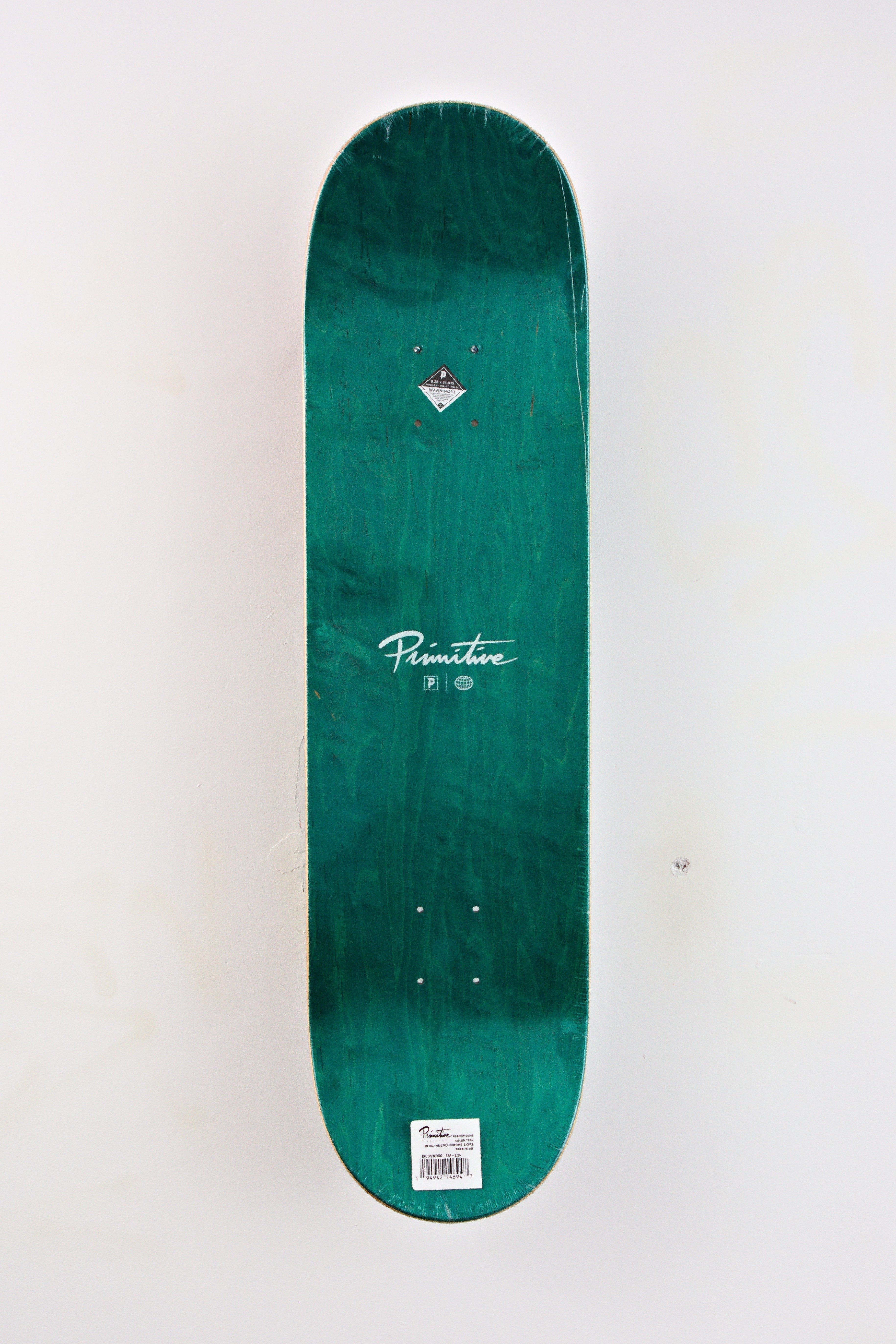 Primitive - nuevo script 8.38 - team graphic - skateboard deck green skateboard deck