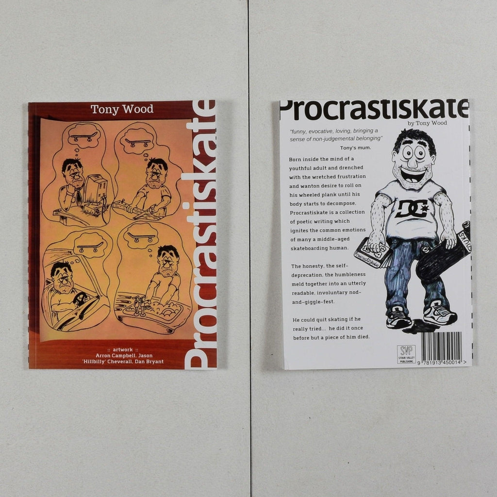 Book covers of Procrastiskate by Tony Wood featured in Procrastiskate - Tony zine