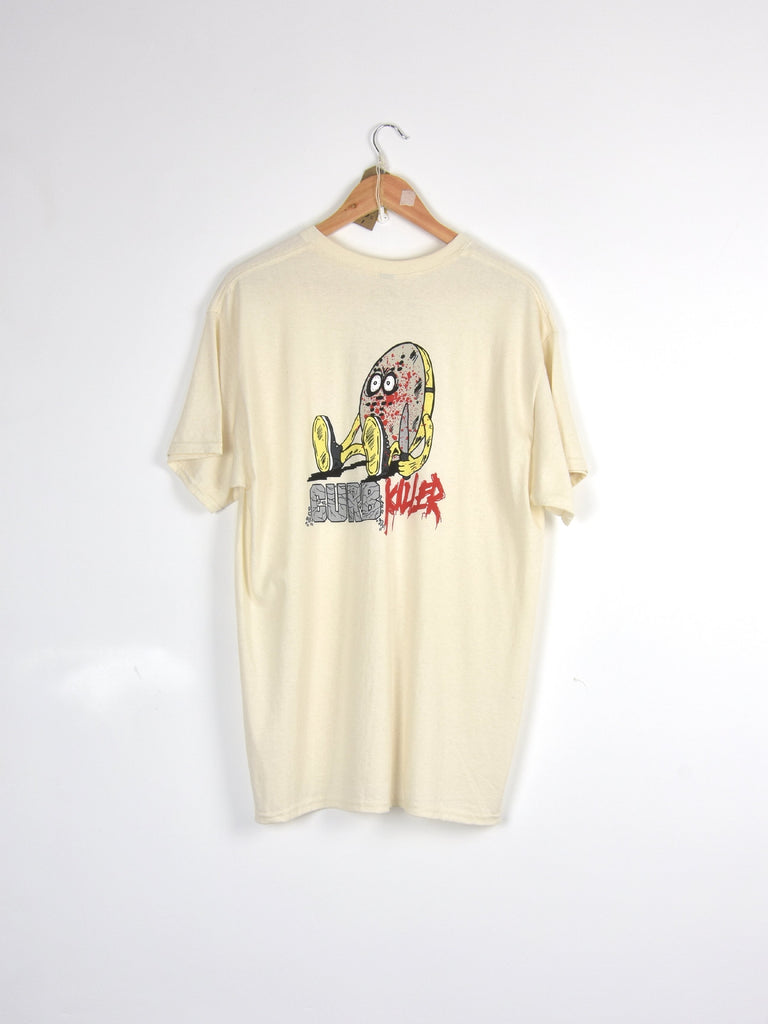 Slappy trucks - curb killer tee shirt - natural cotton t grind supply company uk