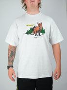 Snack - ’crazy like a fox’ tee shirt - heather grey marl