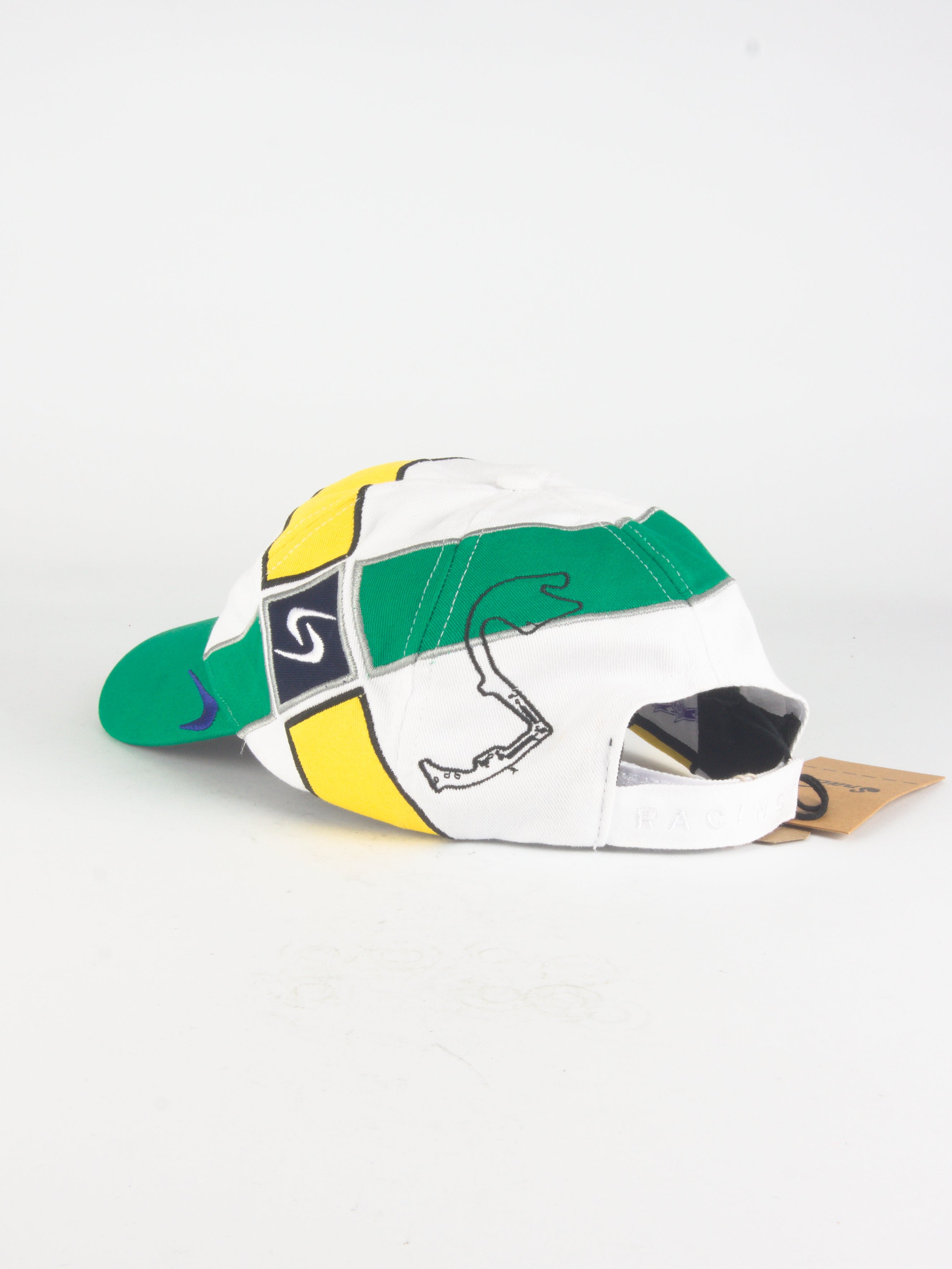 Snack - curcuit strap back dad cap - white