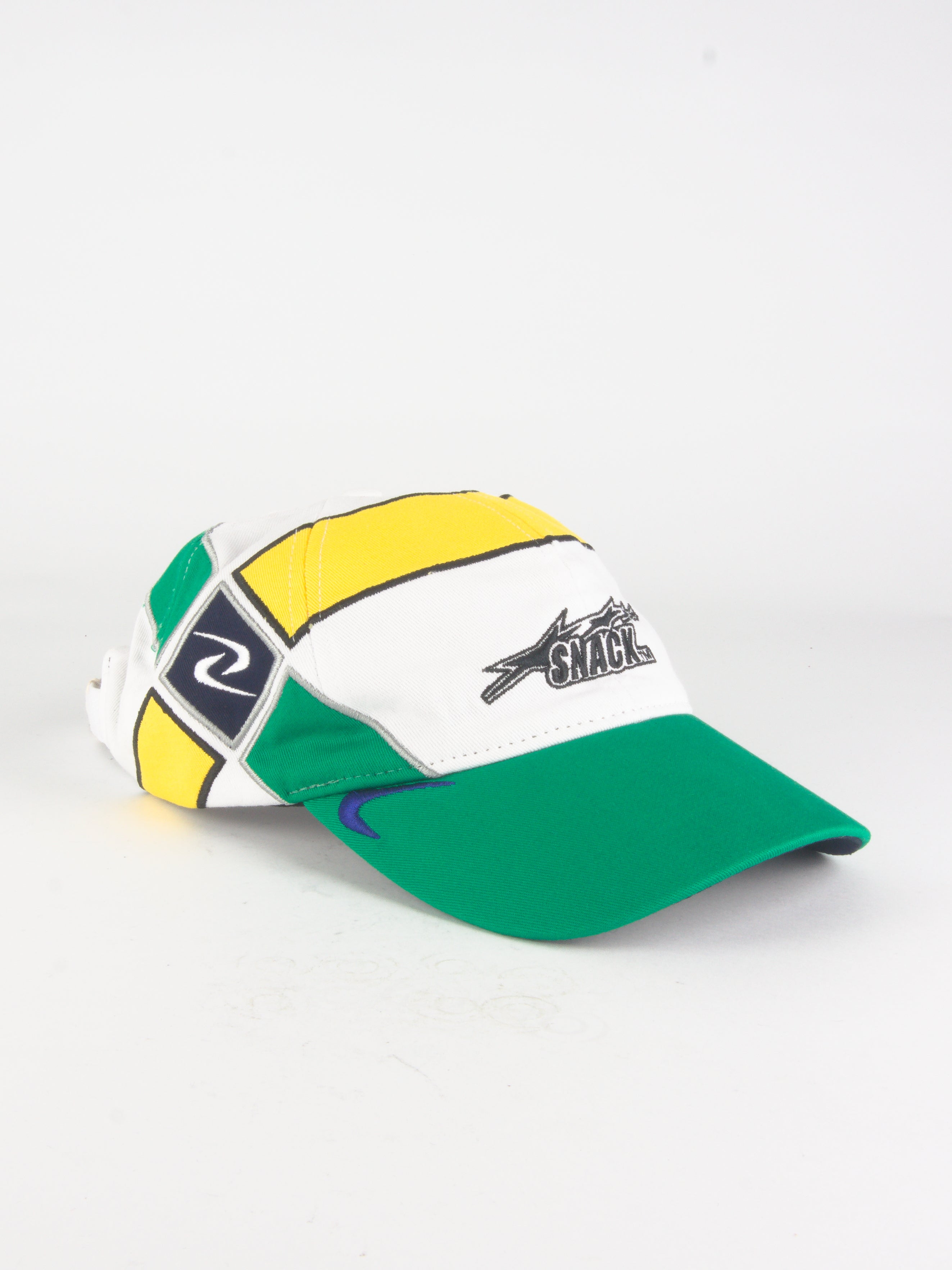 Snack - curcuit strap back dad cap - white