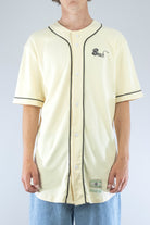 Snack - fine garments baseball jersey - cream & black - xl last cream-colored baseball jersey