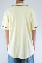 Snack - fine garments baseball jersey - cream & black - xl last pale yellow polo