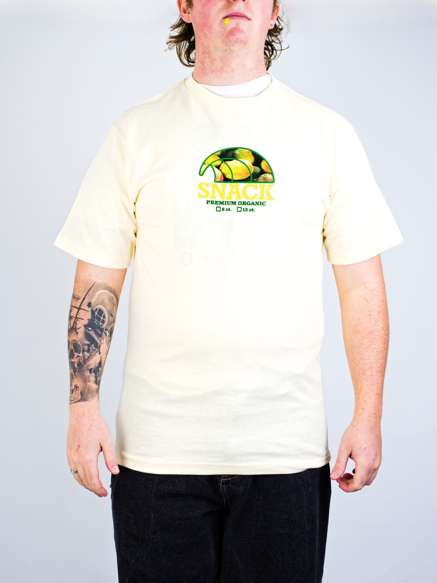 Snack - mango t shirt - cream