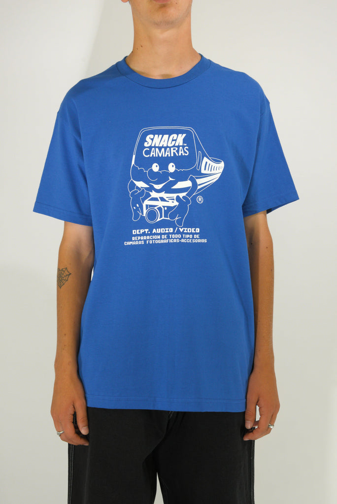 Snack Skateboards - Audio / Video Tee Royal Blue Fast Shipping Grind Supply Co Online Skateboard Shop
