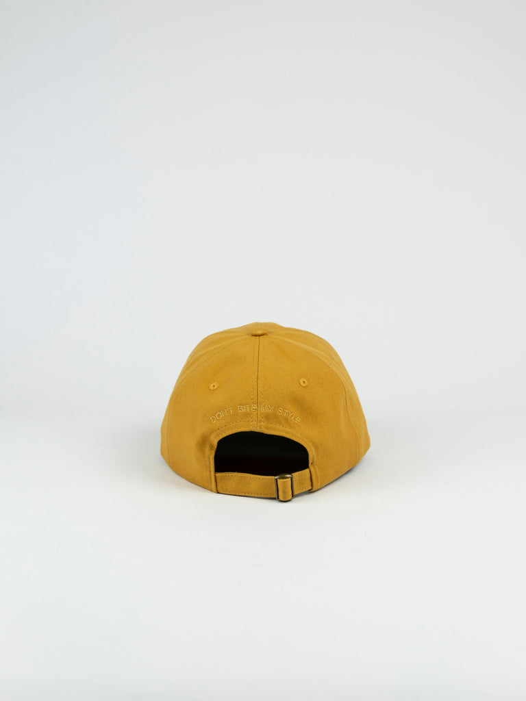 Snack Skateboards - Bite Strap Back Hat Mustard / Black Hats Fast Shipping Grind Supply Co Online Skateboard Shop