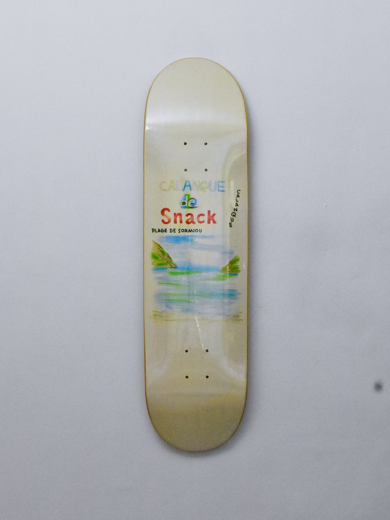 Snack Skateboards Calanque Skateboard Deck with waterscape design available at online skateboard shop