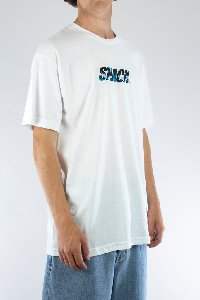 Snack Skateboards - Eyes Heavyweight Cotton White Tee Shirt Fast Shipping Grind Supply Co Online Skateboard Shop