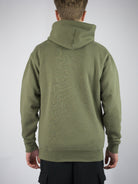 L sour solution army pull over hoodie olive green - heavyweigt - last one size only