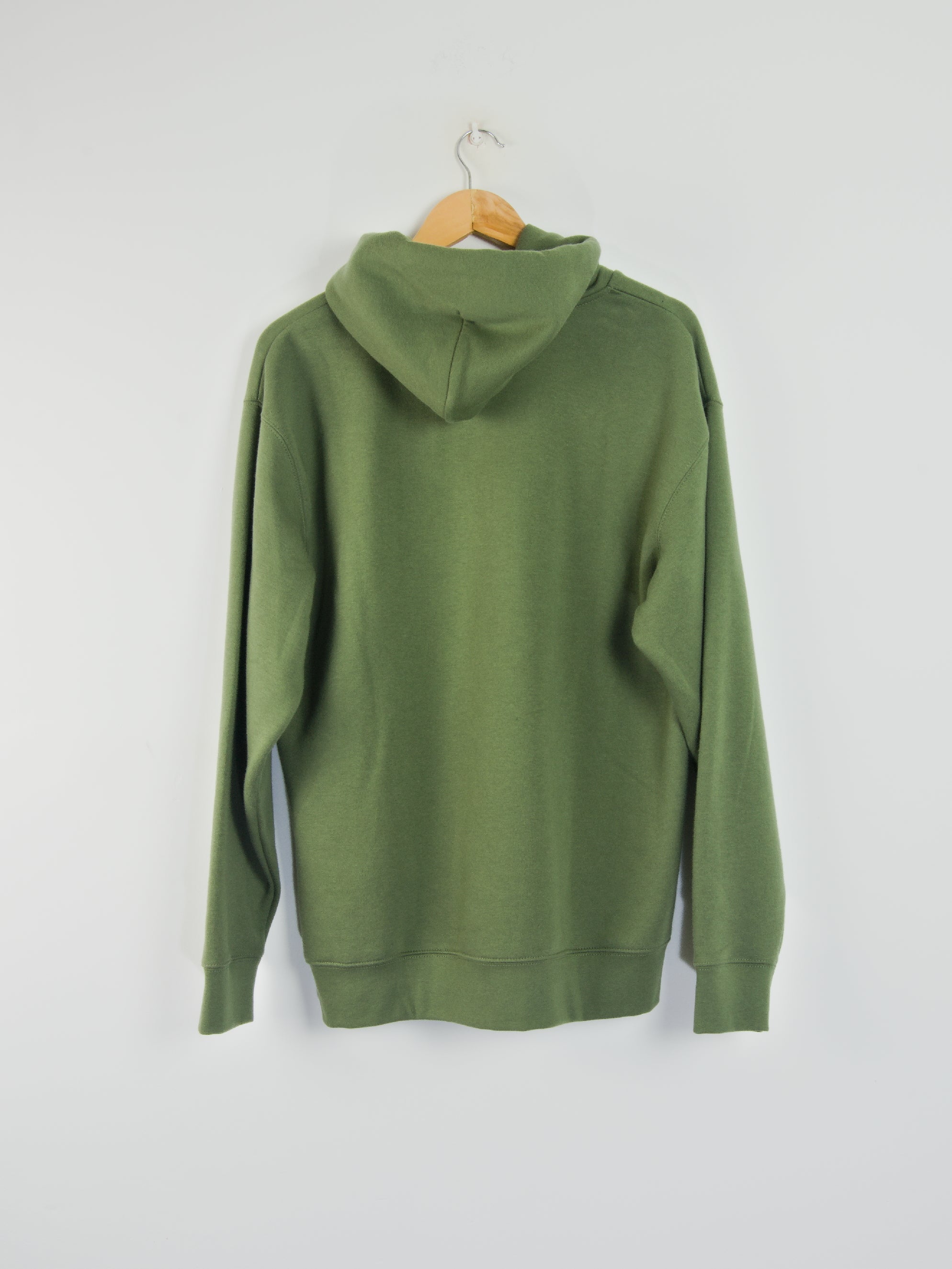 L sour solution army pull over hoodie olive green - heavyweigt - last one size only