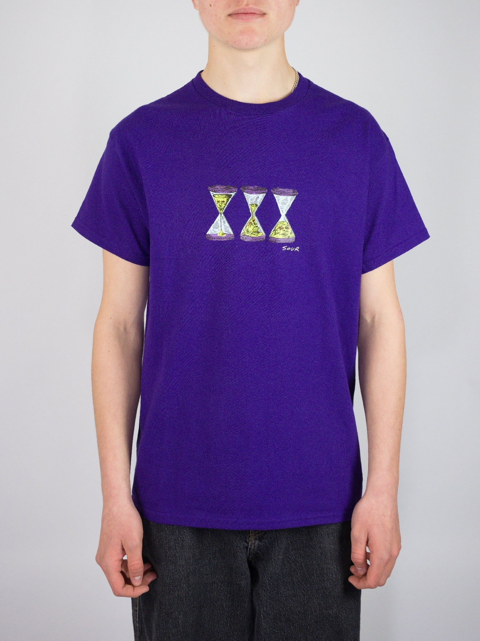 Sour solution buchi hour glass tee shirt - purple