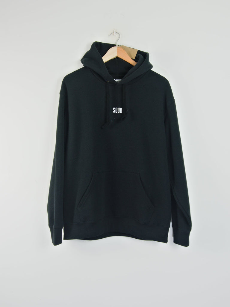 Sour solution - lines hoodie - black - classic skate pullover grind supply company uk