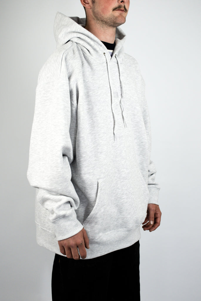 White zip-up hoodie sweatshirt from Sour Solution in Heather Grey featuring burgundy lines