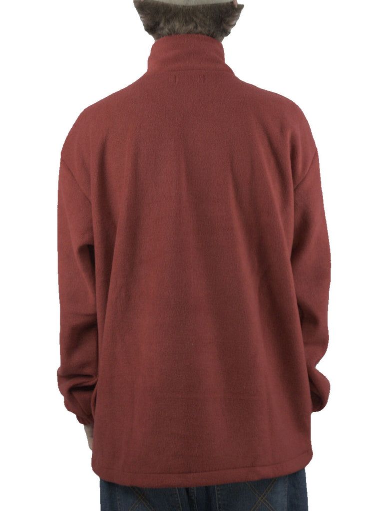 Burgundy heavyweight fleece pullover jacket from Sour Solution Spot Hunter collection