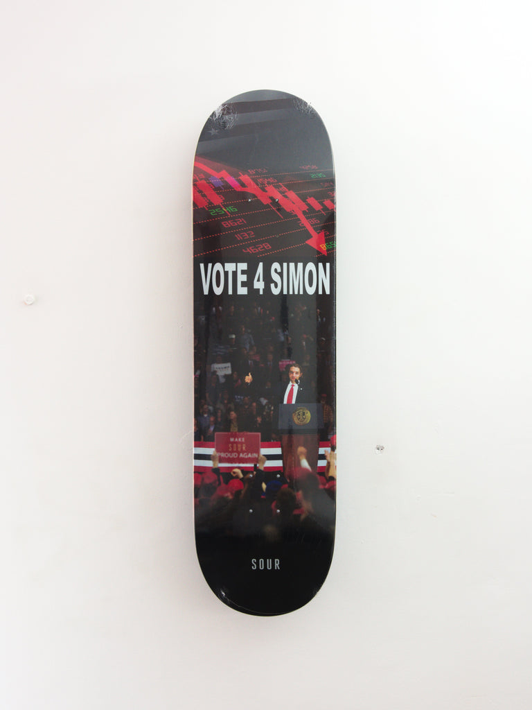 Sour solution – ’vote’ simon isaksson pro skateboard deck 8.625’’ x 31.96’’ 14.2 decks grind supply company uk