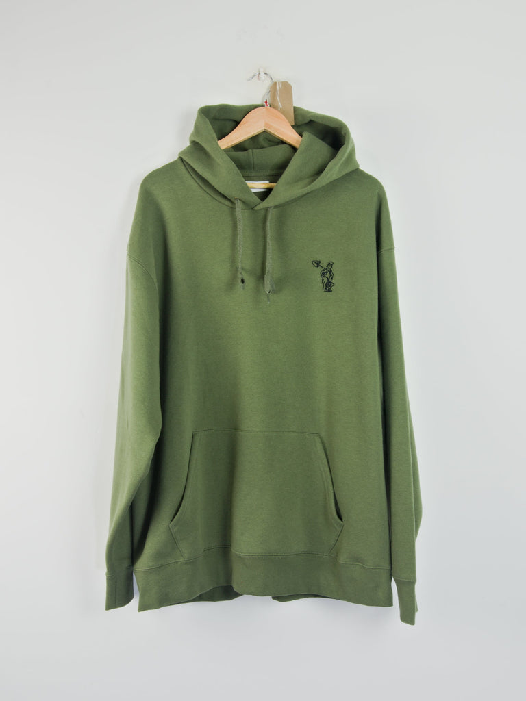 Sour solution worker hoodie - heavyweight pullover with embroidery & back print grind supply company uk