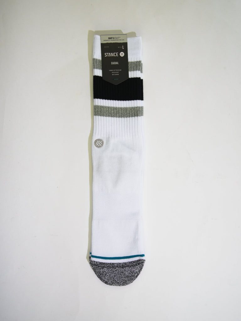 Stance - Boyd St Infiknit Performance Socks - White / Black Fast Shipping - Grind Supply Co - Online Skateboard Shop