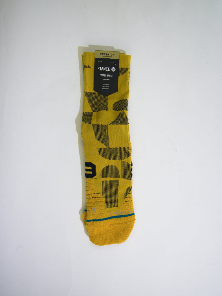 Stance - Building Freshtek Crew Height Performance Socks - Gold Fast Shipping - Grind Supply Co - Online Skateboard Shop