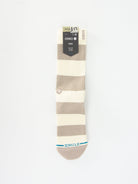 Stance butter blend with infinknit stacked up socks mid crew height string grey