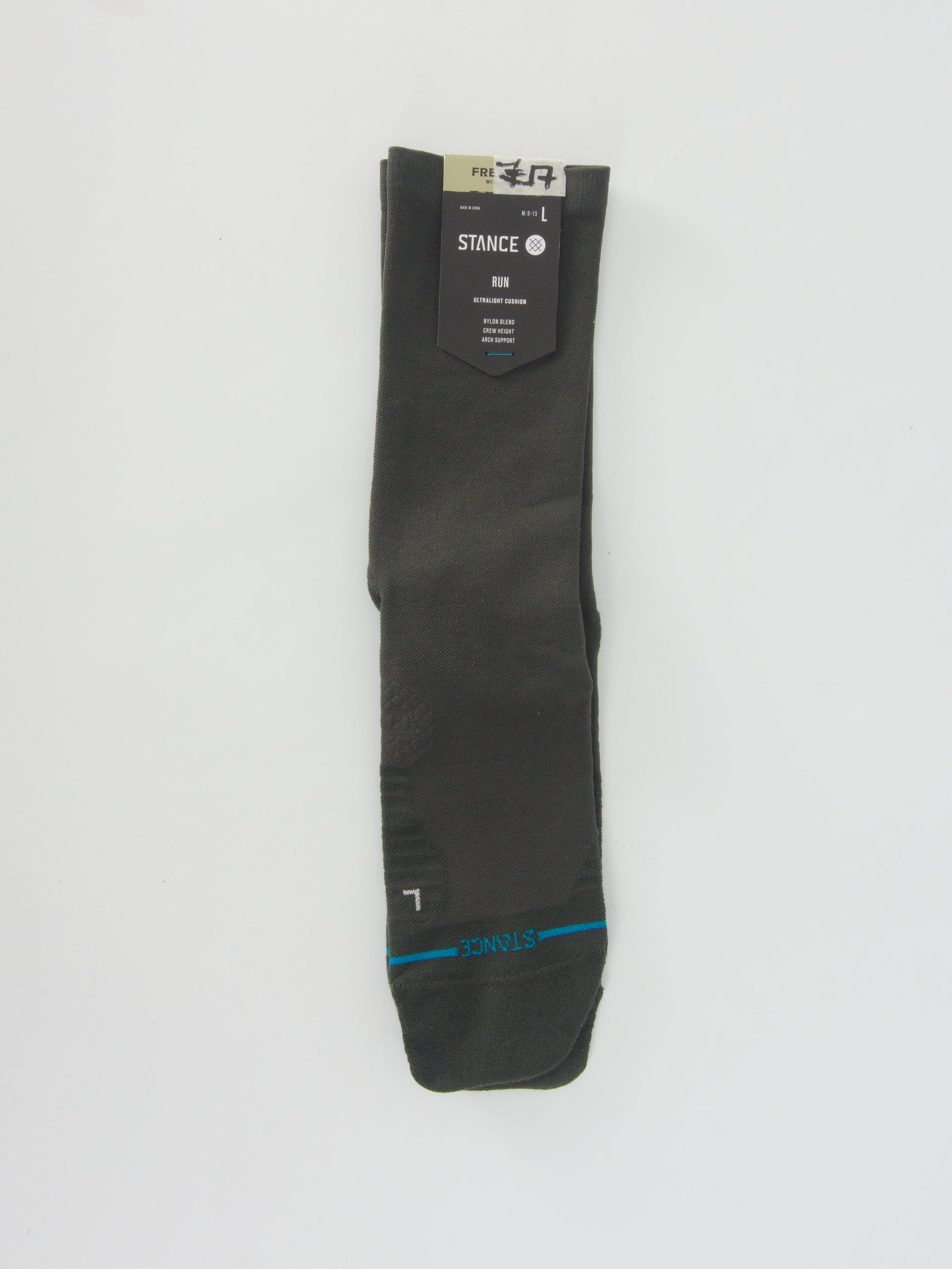 Stance - feel360 with infinknit washed black ultra crew sport socks - ultralight cushion