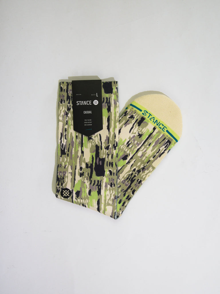Stance - Fluage - Casual Socks - Sage Camo Fast Shipping - Grind Supply Co - Online Skateboard Shop