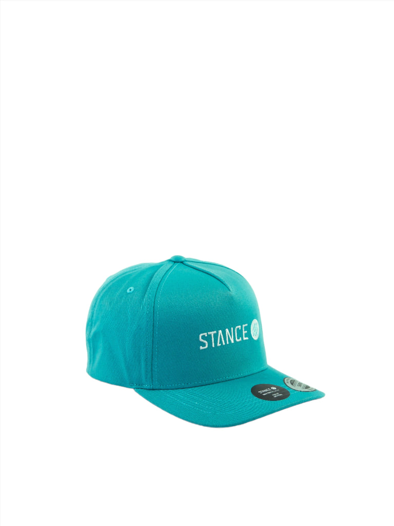 Teal baseball cap featuring STANCE logo from the Stance Icon Snap collection