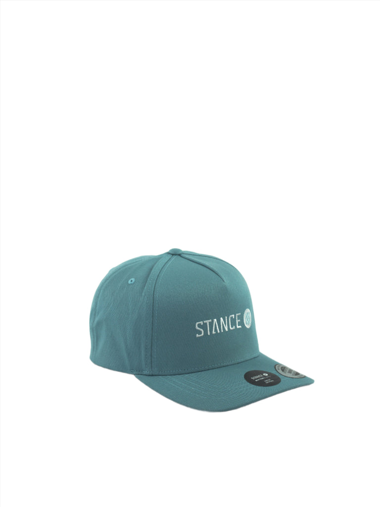 Teal baseball cap featuring STANCE logo, showcasing Stance Icon Snap in Mid Blue