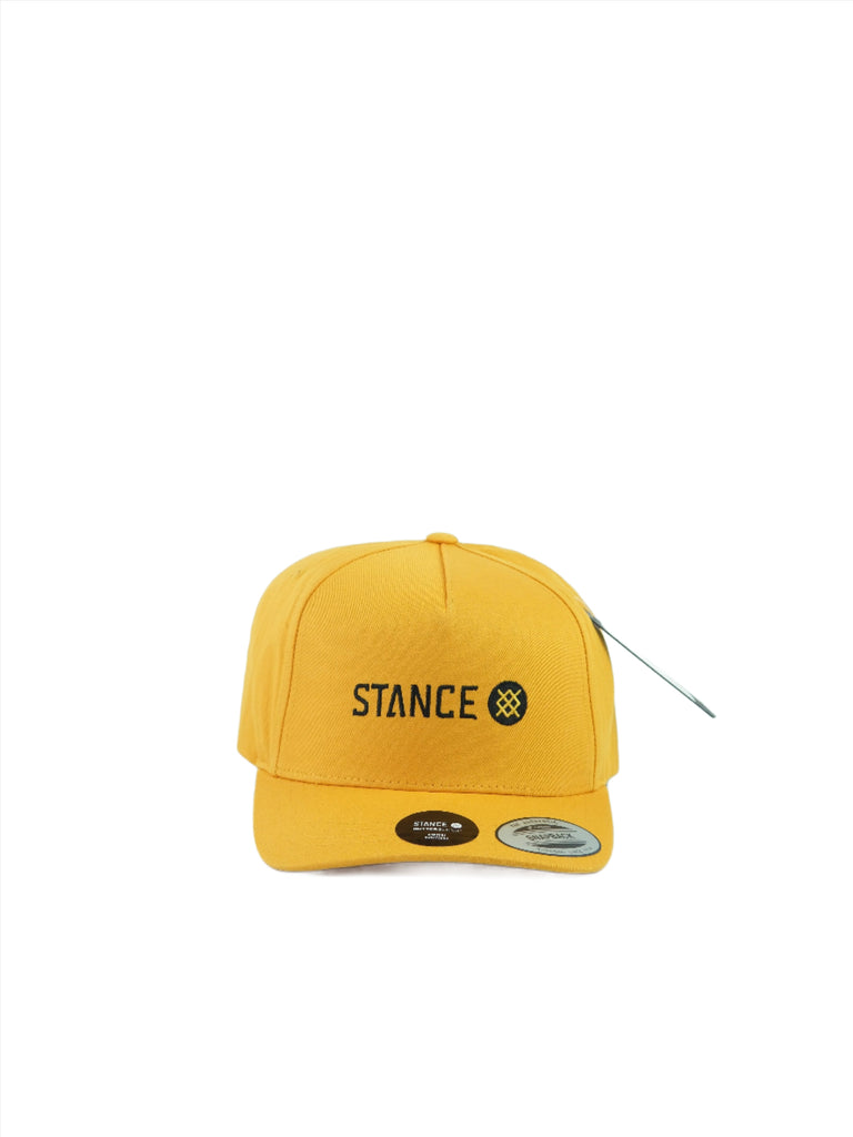 Yellow Stance Icon Snap Back cap featuring Stance logo, perfect for Grind Supply fans