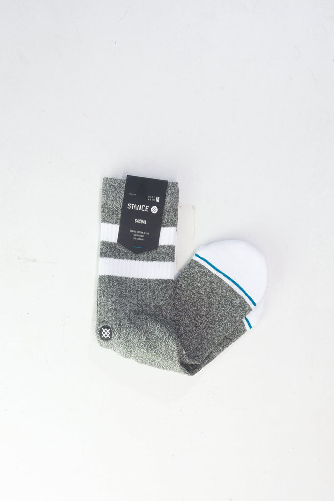 Stance - joven crew sock - grey / white socks grind supply company uk