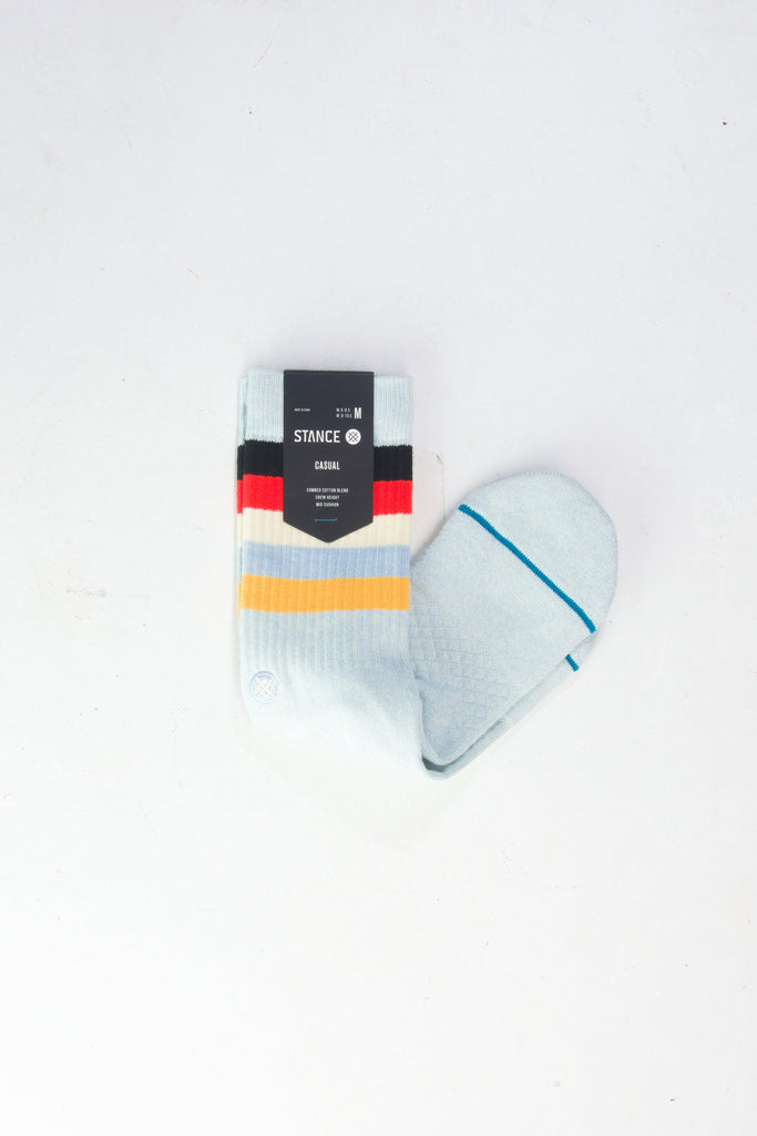 Stance - maliboo crew socks - medium cushion - ice blue grind supply company uk