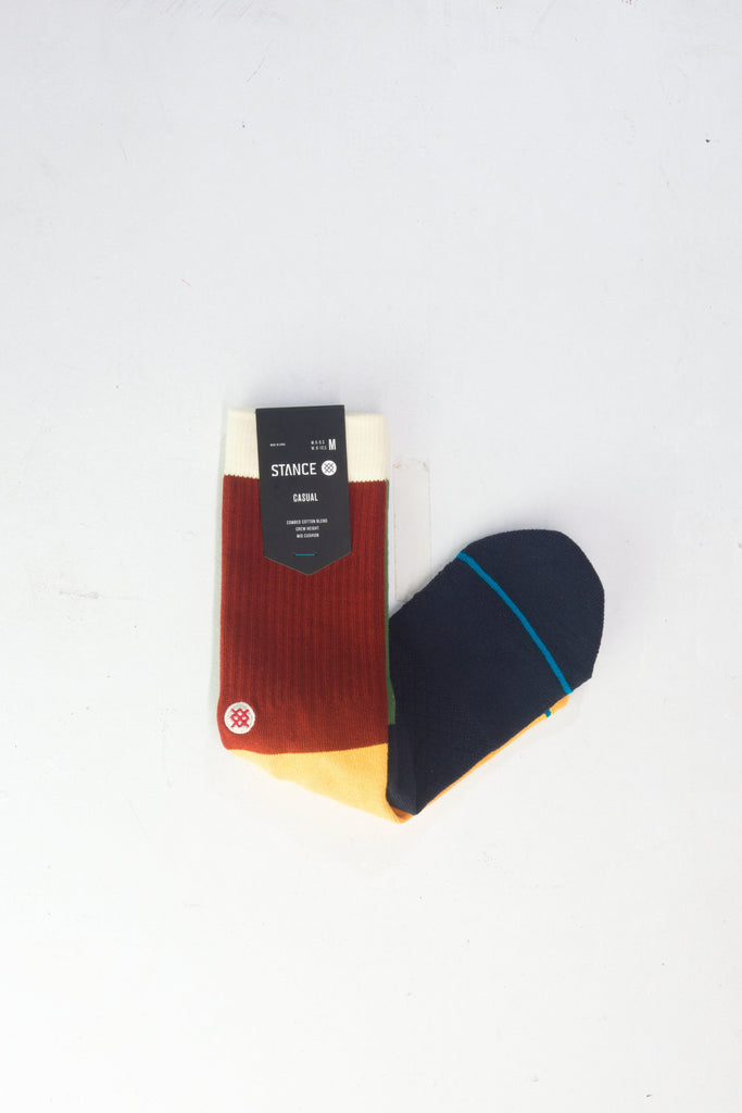 Stance - messed up crew socks - green/ red/ yellow/ navy grind supply company uk