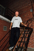 Studio - big script tee - white